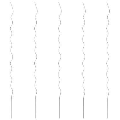 5 pz Supporti a Spirale per Piante 170 cm in Acciaio Zincato
