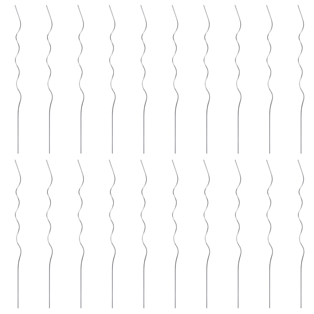 20 pz Supporti a Spirale per Piante 110 cm in Acciaio Zincato