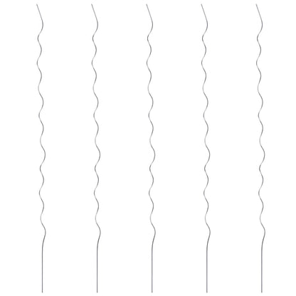 5 pz Supporti a Spirale per Piante 110 cm in Acciaio Zincato