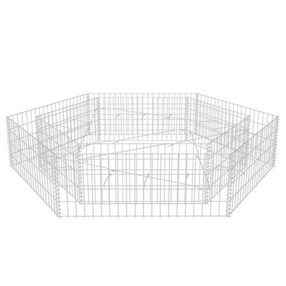 Gabbione Letto Rialzato da Giardino Esagonale 200x173x40 cm