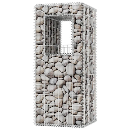 Palo/Fioriera in Gabbione in Rete Acciaio 50x50x120 cm
