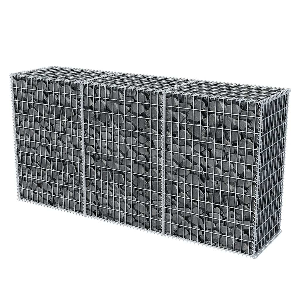 Gabbione in Rete in Acciaio Zincato 200x50x100 cm