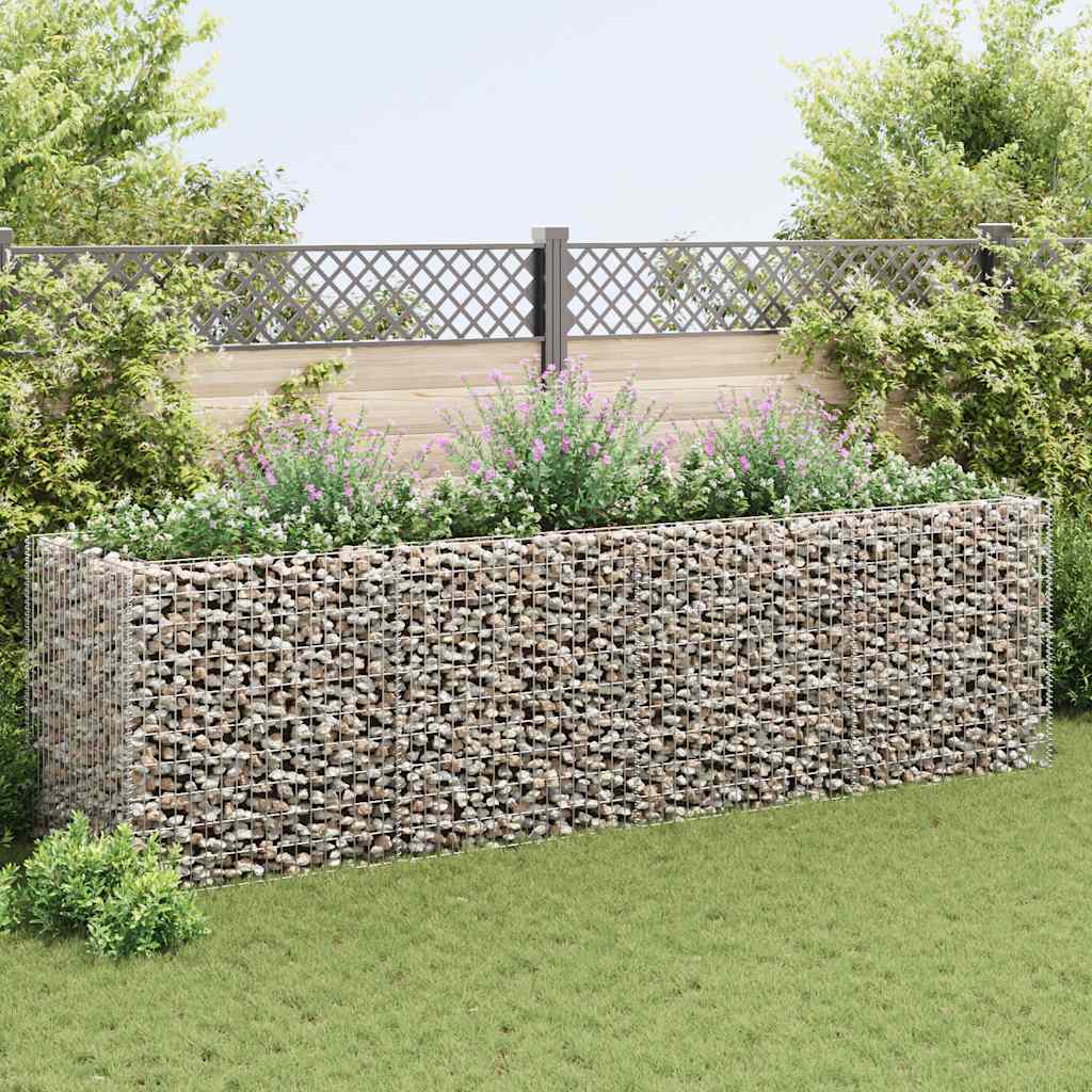 Gabbione Letto Rialzato da Giardino in Acciaio 360x90x100 cm