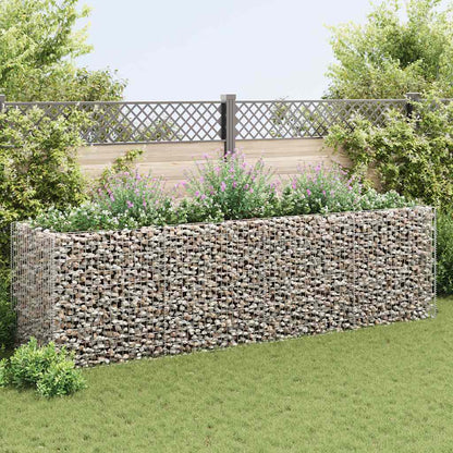Gabbione Letto Rialzato da Giardino in Acciaio 360x90x100 cm