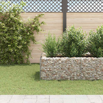 Gabbione Letto Rialzato da Giardino in Acciaio 360x90x50 cm