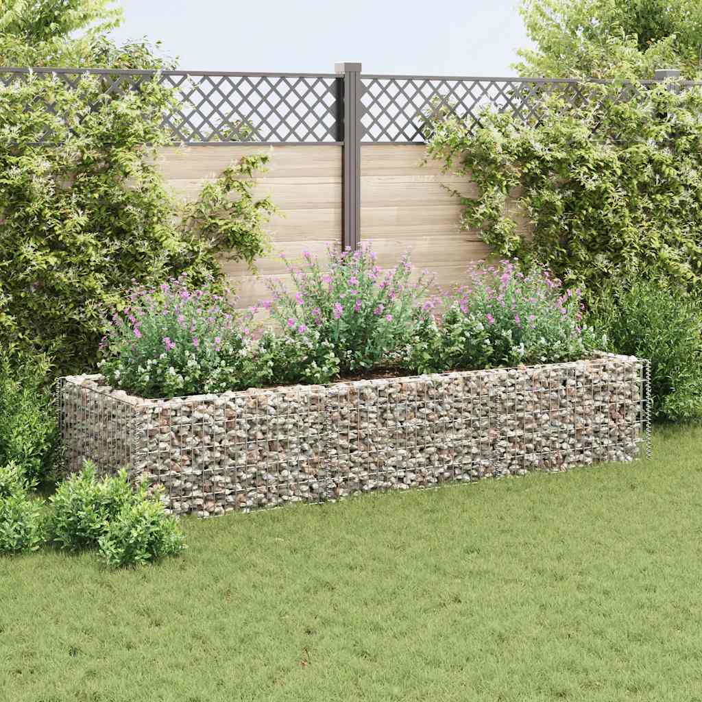 Gabbione Letto Rialzato da Giardino in Acciaio 270x90x50 cm