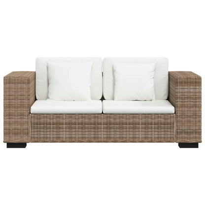 Divano a 2 Posti 7 pz in Rattan Naturale