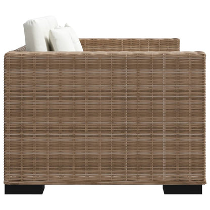 Divano a 2 Posti 7 pz in Rattan Naturale