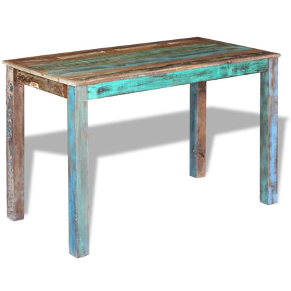 Tavolo da Pranzo in Legno Massello Recuperato 115x60x76 cm