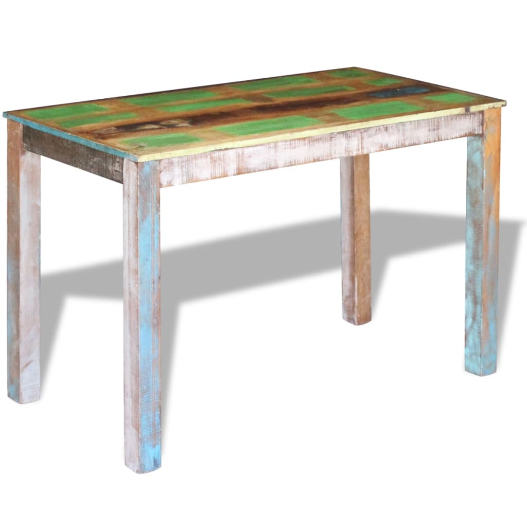 Tavolo da Pranzo in Legno Massello Recuperato 115x60x76 cm