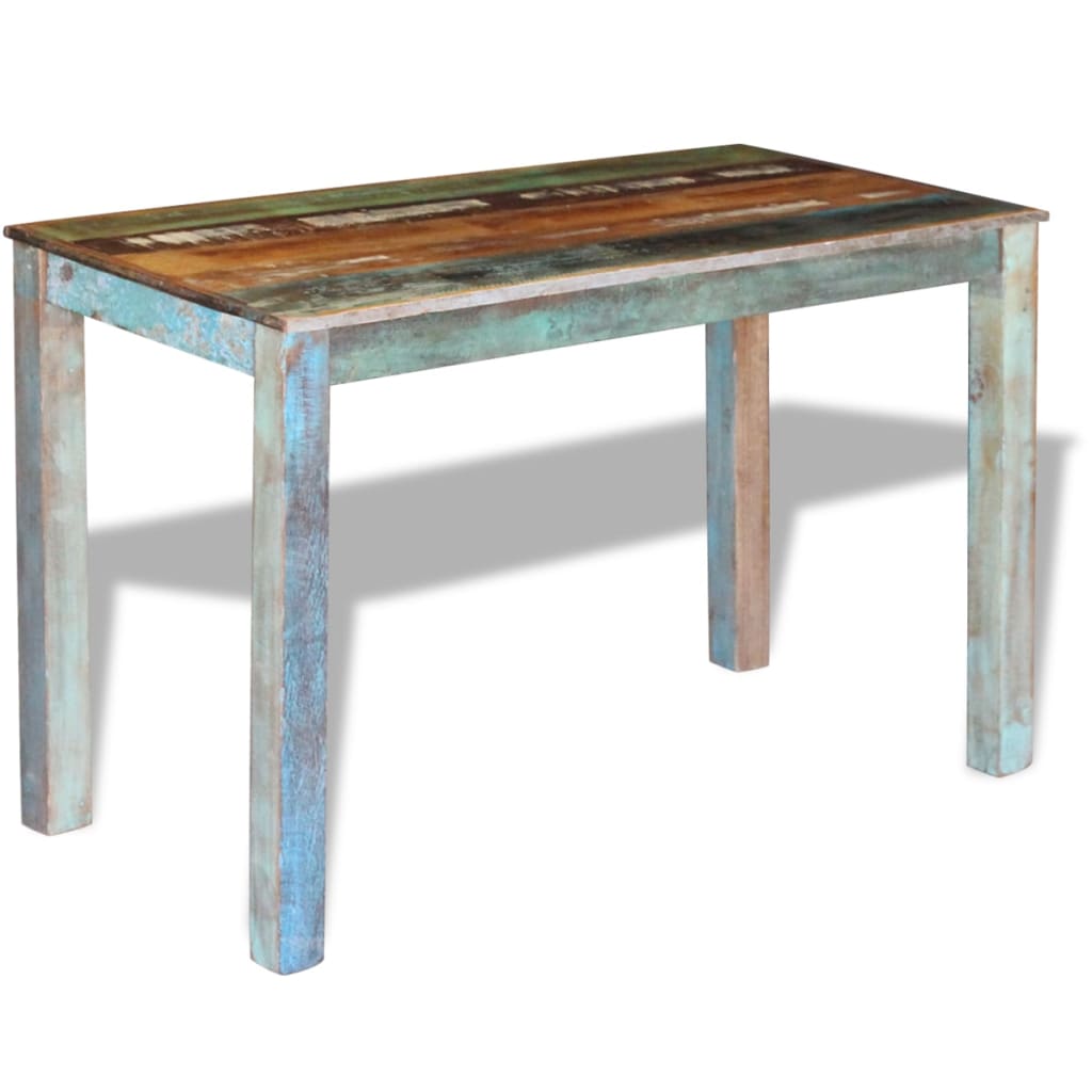 Tavolo da Pranzo in Legno Massello Recuperato 115x60x76 cm