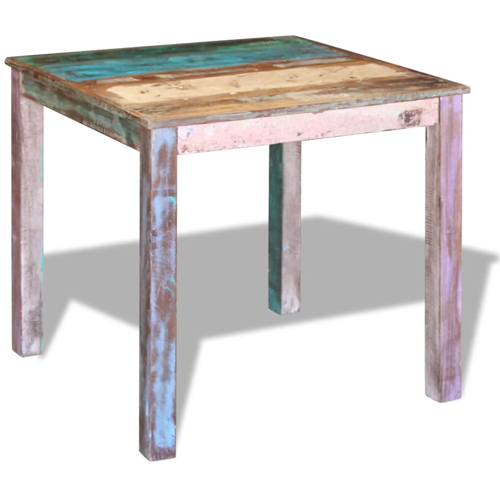 Tavolo da Pranzo in Legno Massello di Recupero 80x82x76 cm