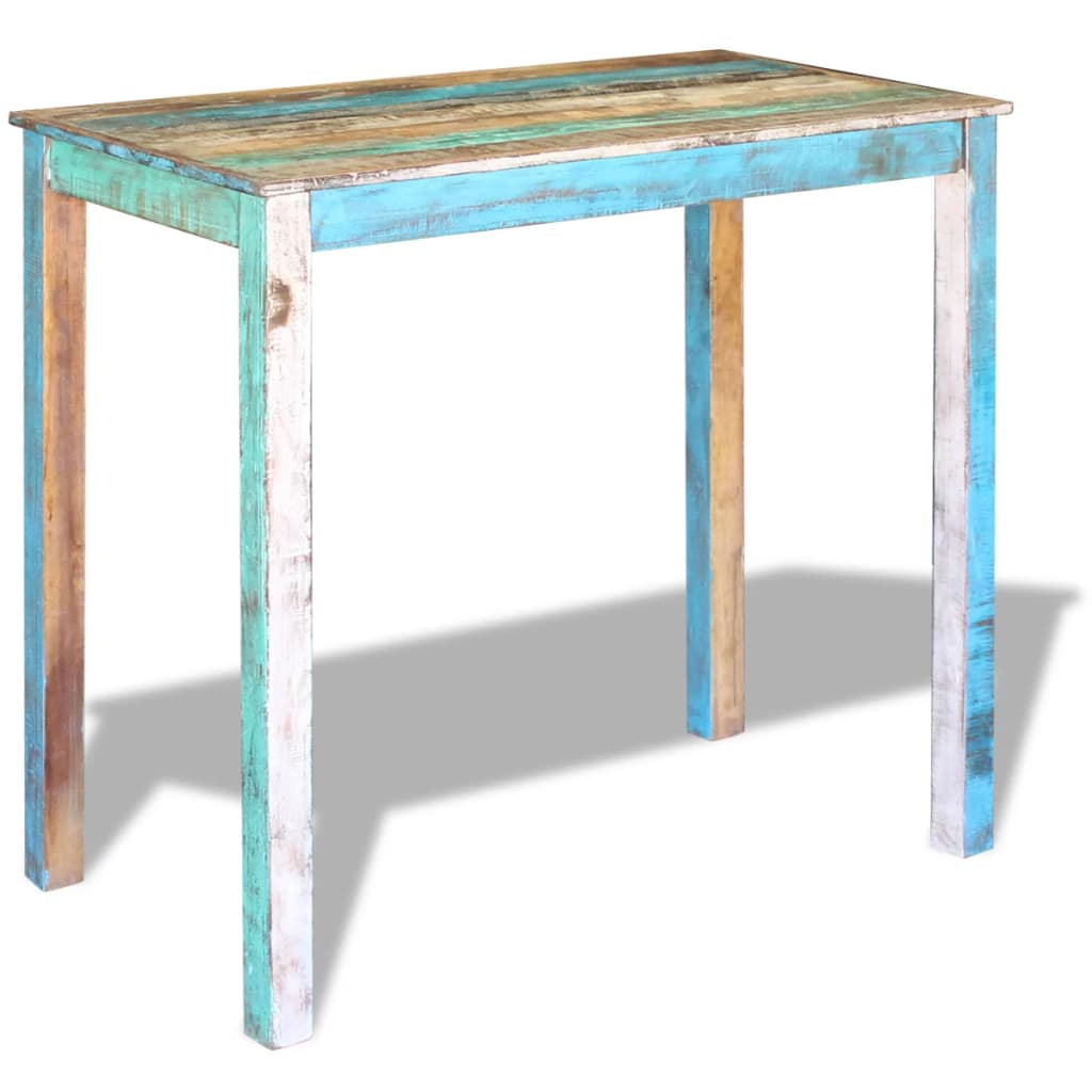 Tavolo da Bar in Legno Massello di Recupero 115x60x107 cm