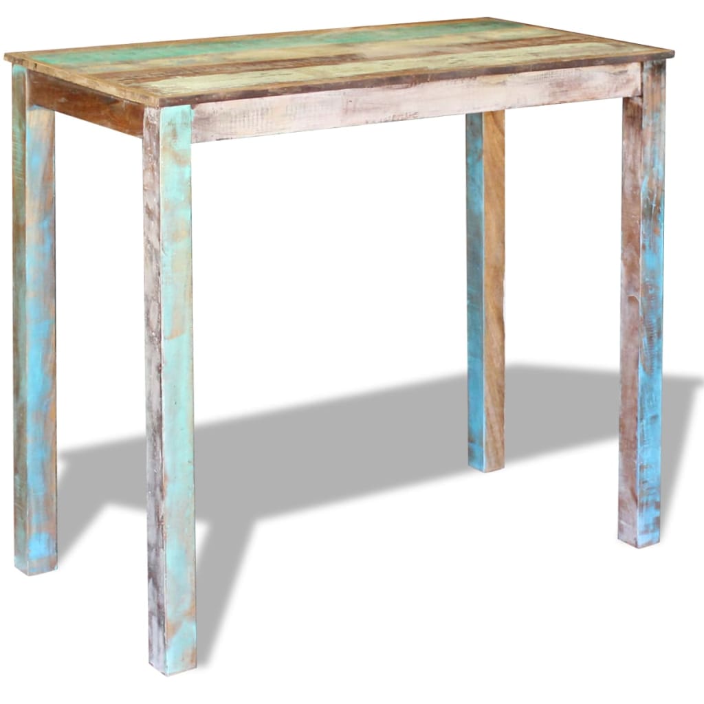 Tavolo da Bar in Legno Massello di Recupero 115x60x107 cm