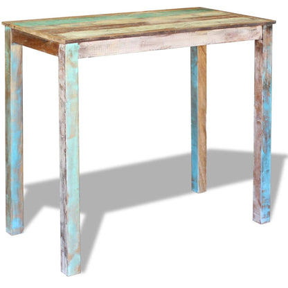 Tavolo da Bar in Legno Massello di Recupero 115x60x107 cm