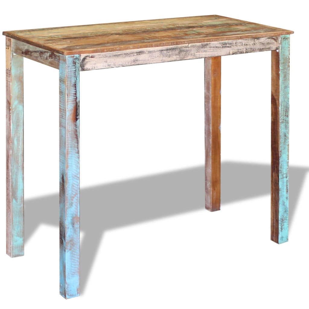 Tavolo da Bar in Legno Massello di Recupero 115x60x107 cm