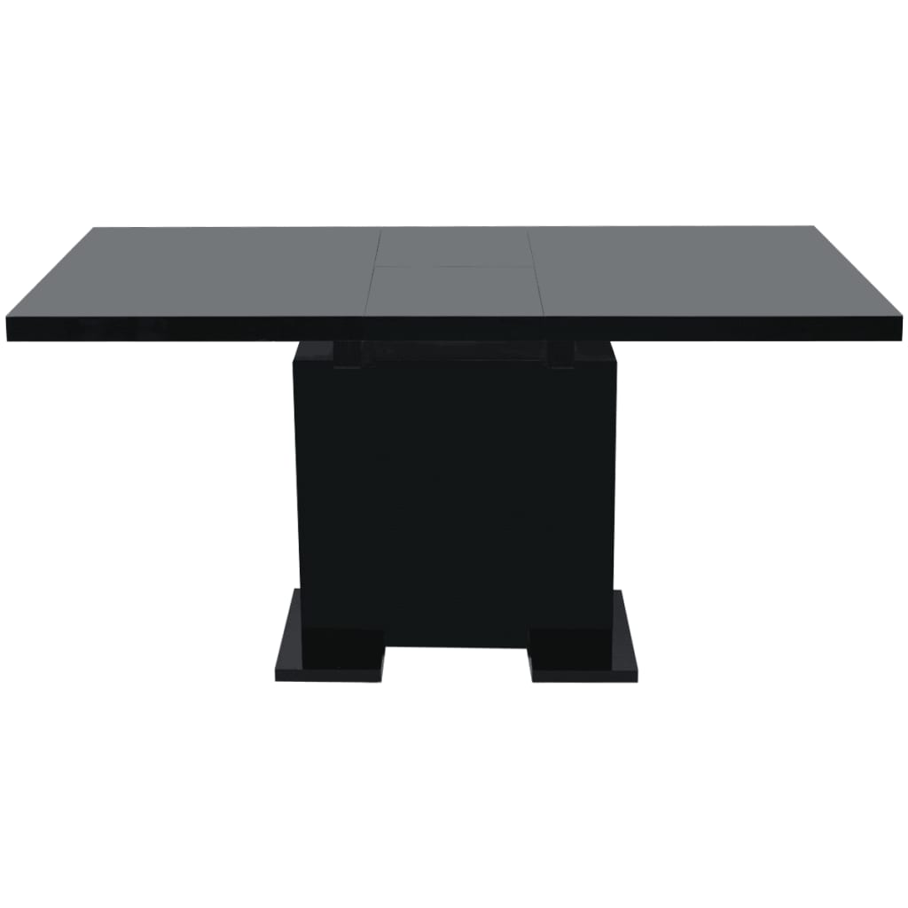 Tavolo da Pranzo Estensibile Nero Lucido