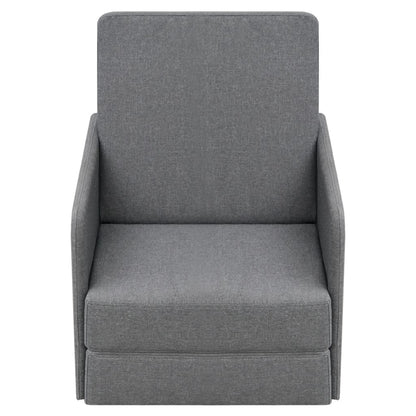 Poltrona Letto Convertibile Grigio Chiaro in Tessuto
