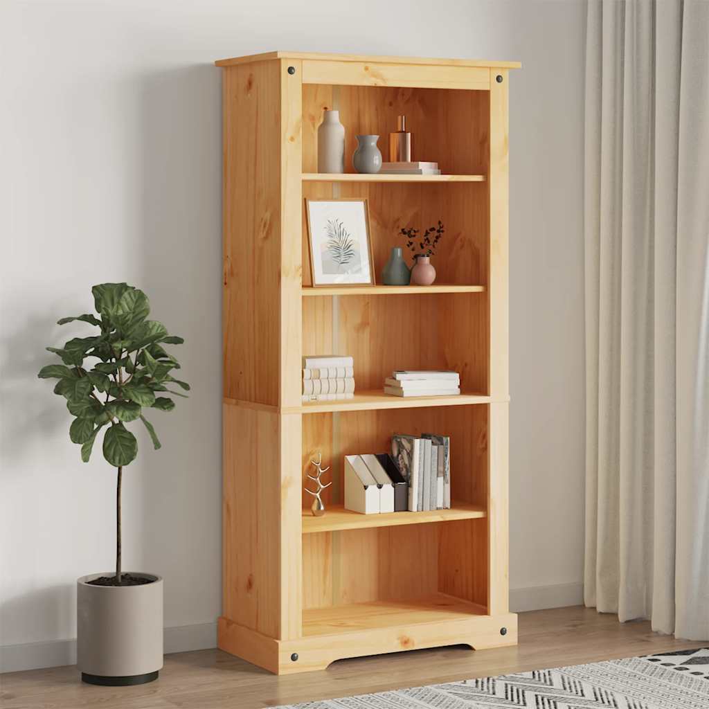 Libreria 5 Ripiani Pino Messicano Corona Range 80x40x170cm