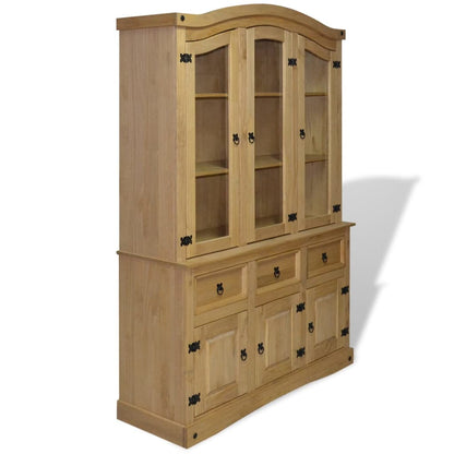 Credenza con Vetrina in Pino Messicano Corona Range