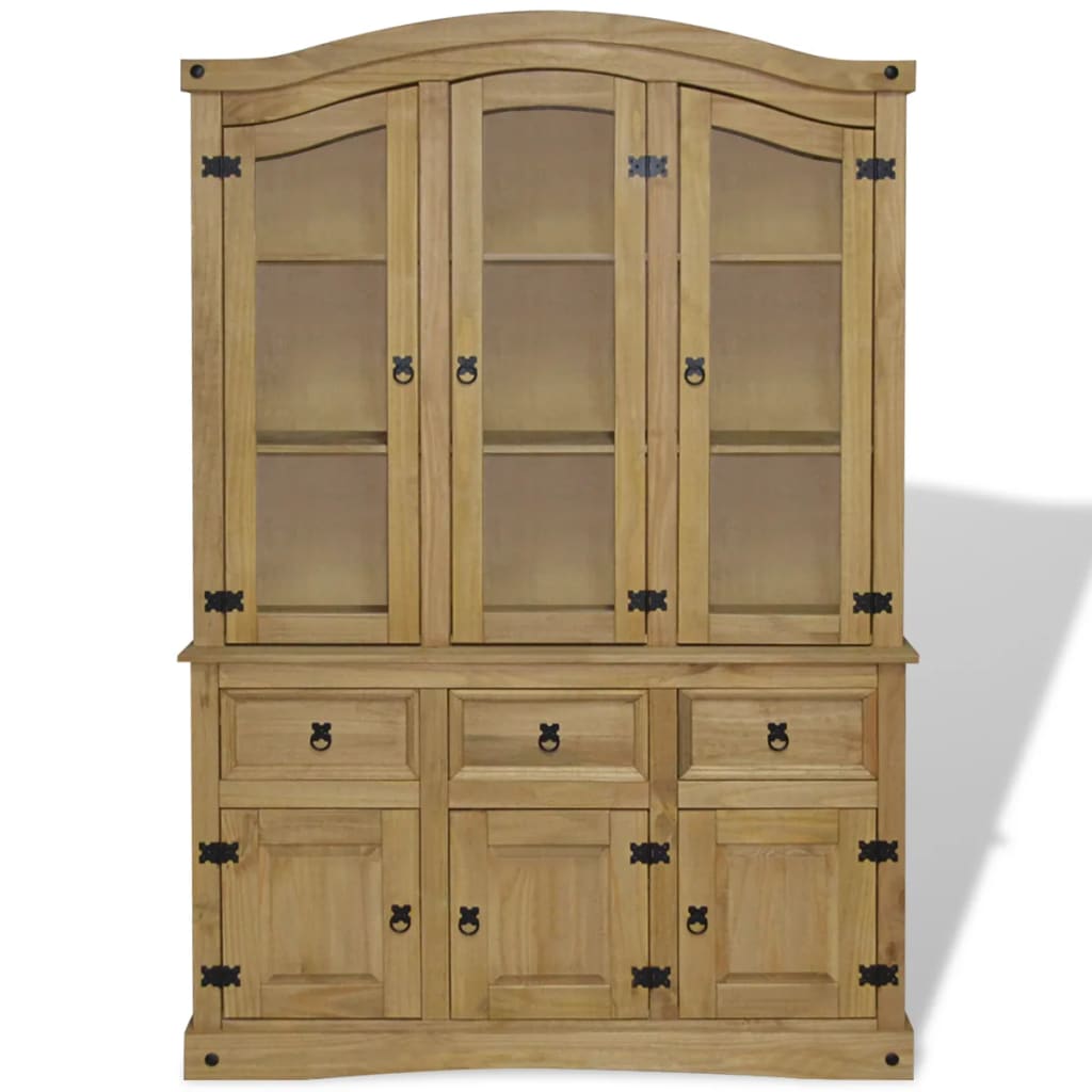 Credenza con Vetrina in Pino Messicano Corona Range