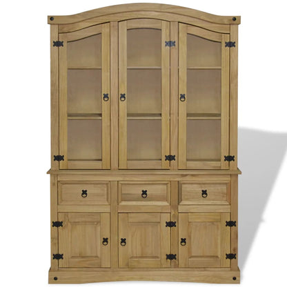 Credenza con Vetrina in Pino Messicano Corona Range