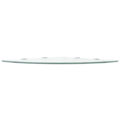 Scaffale Angolare con Supporto in Cristallo Vetro Chiaro 45x45 cm