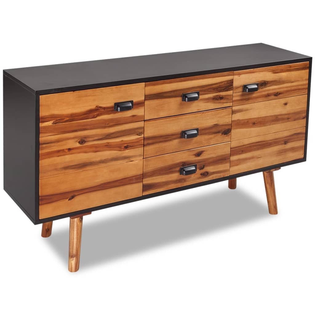 Credenza in Legno di Acacia 115x35x70 cm