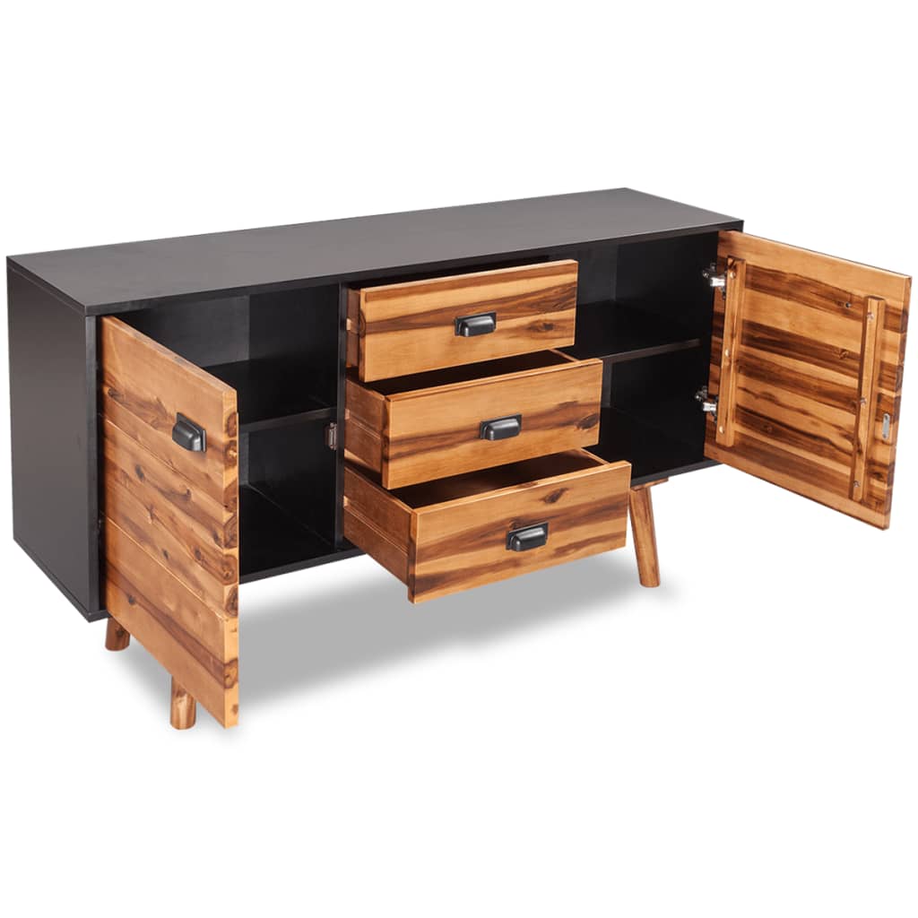 Credenza in Legno di Acacia 115x35x70 cm