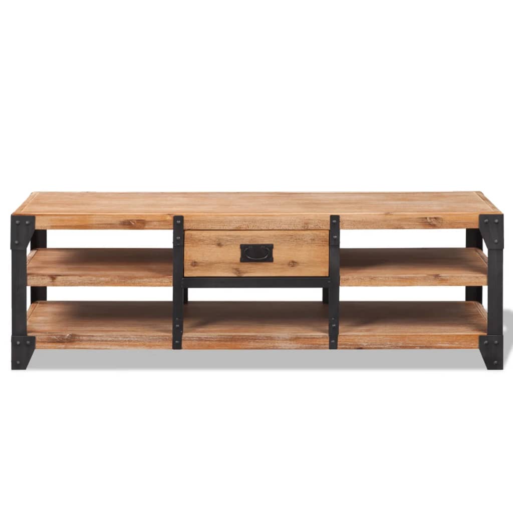 Supporto TV in Legno Massello di Acacia 140x40x45 cm
