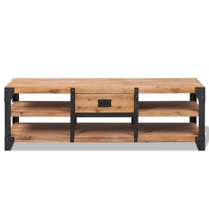 Supporto TV in Legno Massello di Acacia 140x40x45 cm