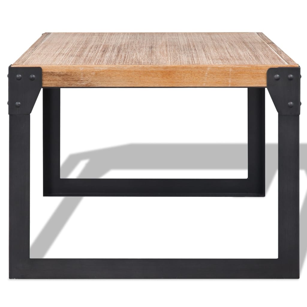 Tavolino da Salotto in Legno Massello di Acacia 100x60x45 cm