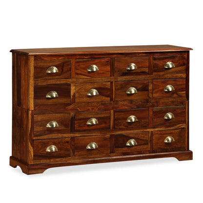 Cassettiera 120x30x75 cm in Legno Massello di Sheesham