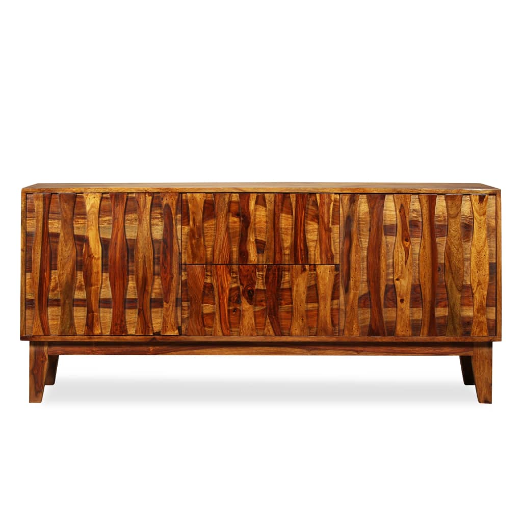 Credenza in Legno Massello di Sheesham 160x45x70 cm