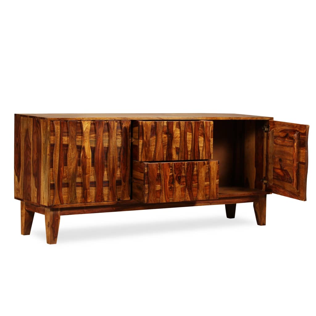 Credenza in Legno Massello di Sheesham 160x45x70 cm
