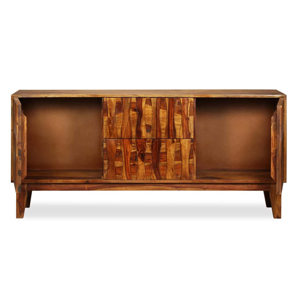 Credenza in Legno Massello di Sheesham 160x45x70 cm