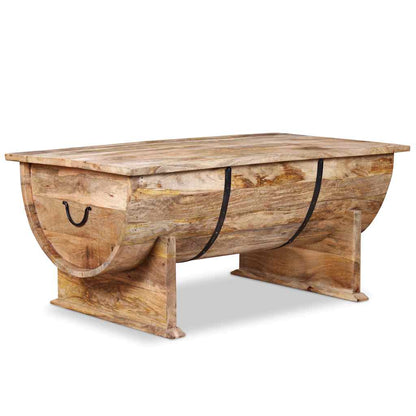 Tavolino da Salotto in Legno Massello di Mango 88x50x40 cm