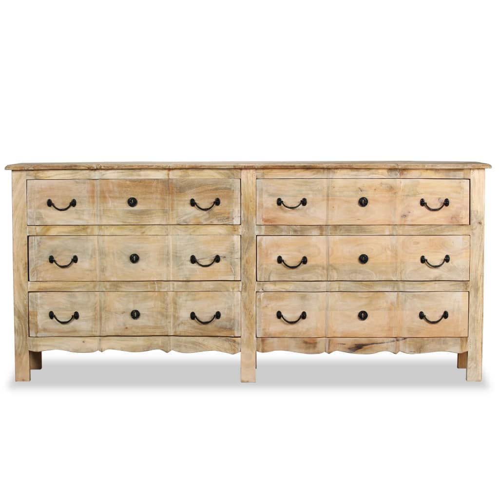 Credenza in Legno Massello di Mango 200x40x90 cm