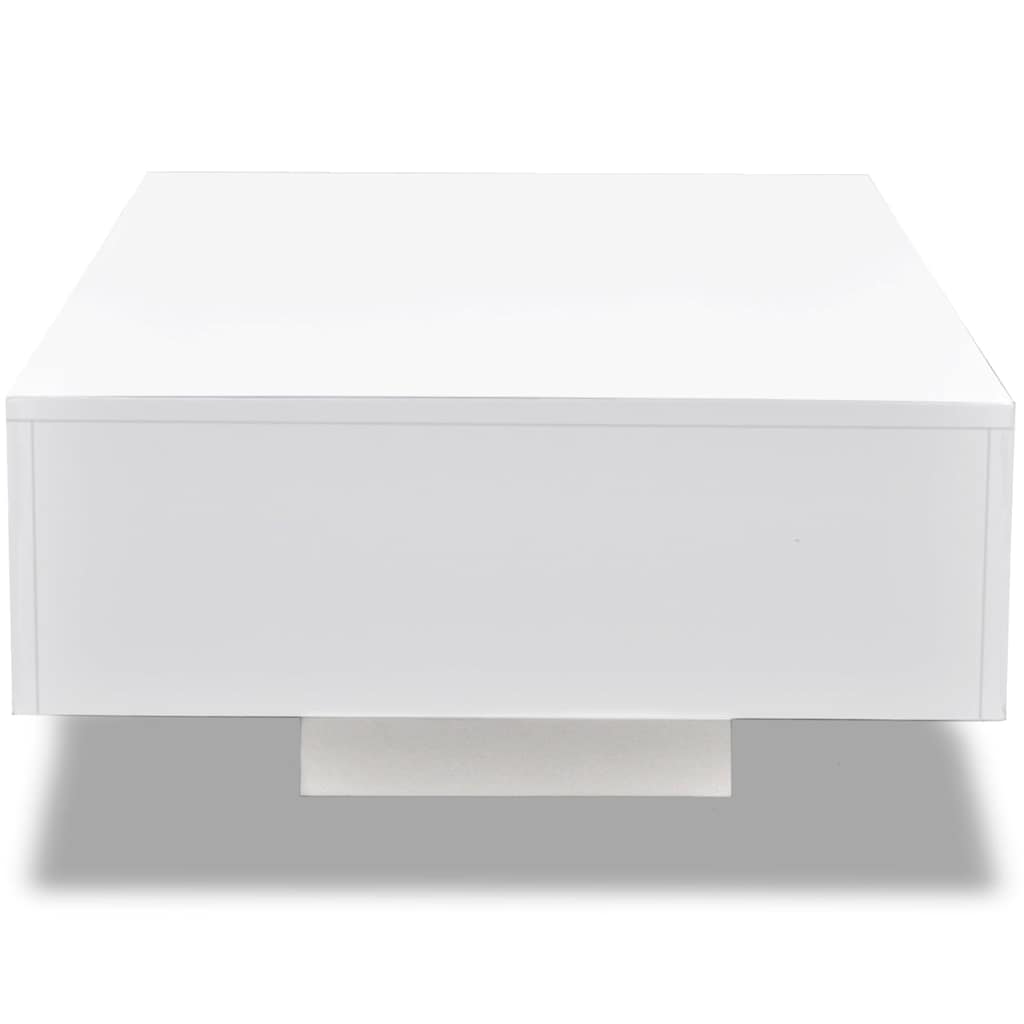 Tavolino da Salotto Bianco Lucido