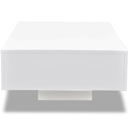 Tavolino da Salotto Bianco Lucido
