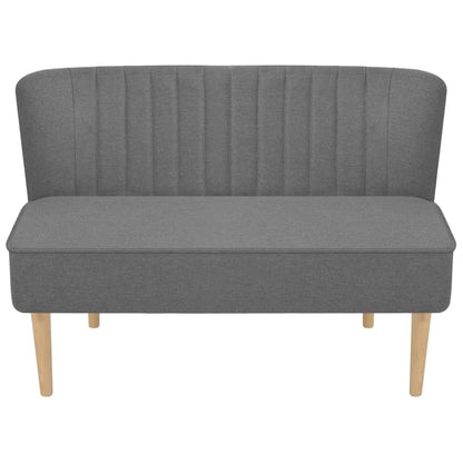 Divano in Tessuto 117x55,5x77 cm Grigio Chiaro