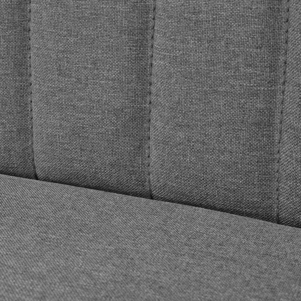 Divano in Tessuto 117x55,5x77 cm Grigio Chiaro