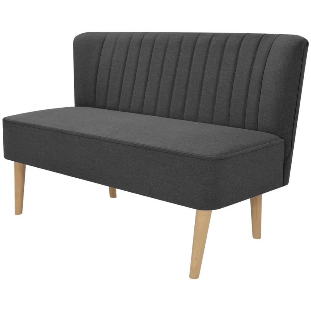 Divano in Tessuto 117x55,5x77 cm Grigio Scuro