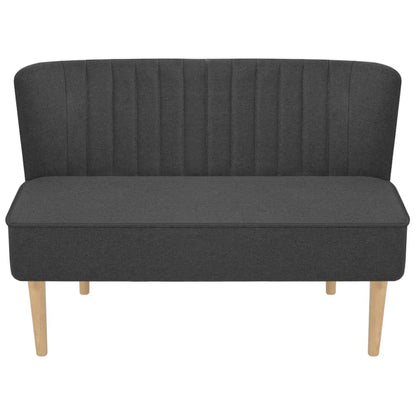 Divano in Tessuto 117x55,5x77 cm Grigio Scuro