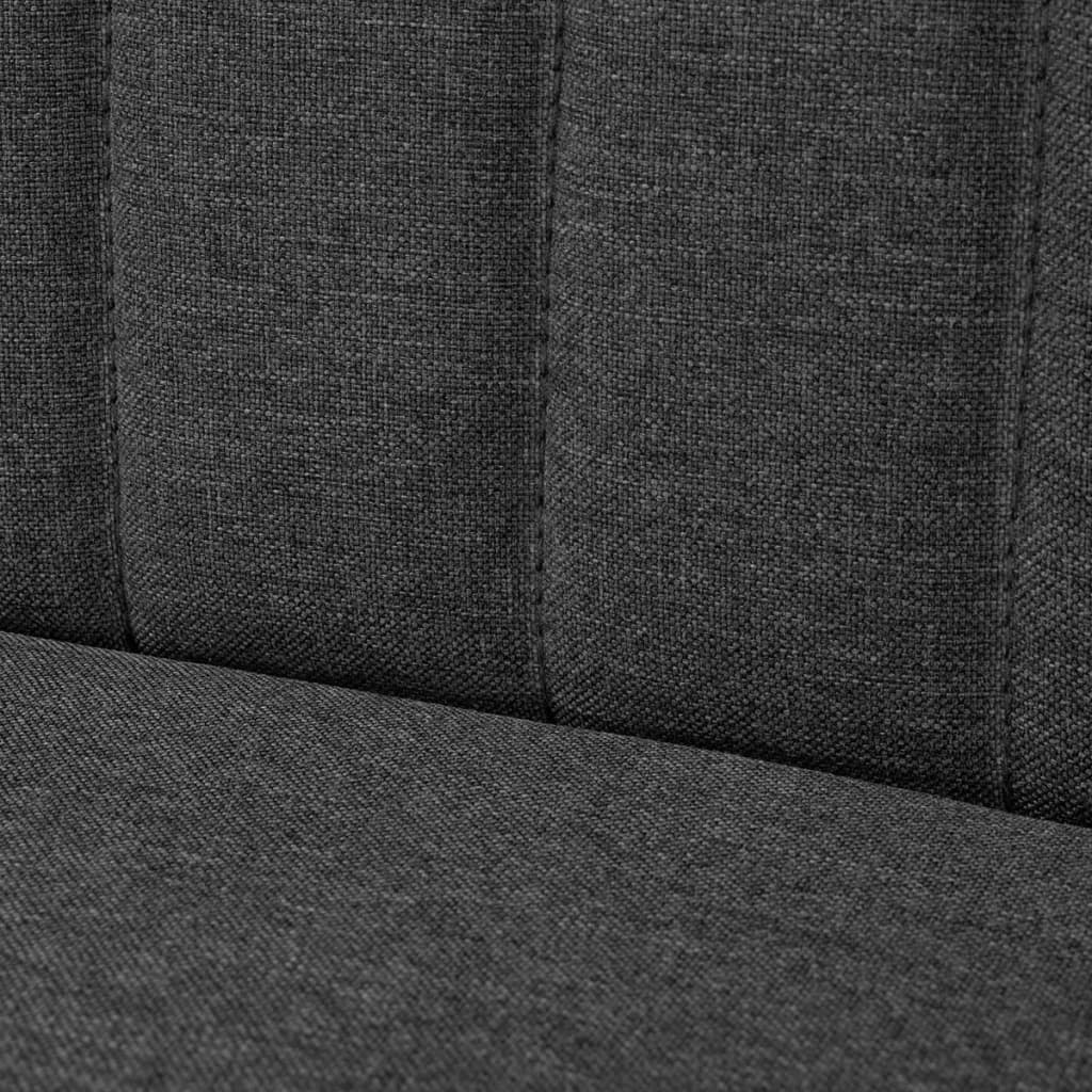 Divano in Tessuto 117x55,5x77 cm Grigio Scuro