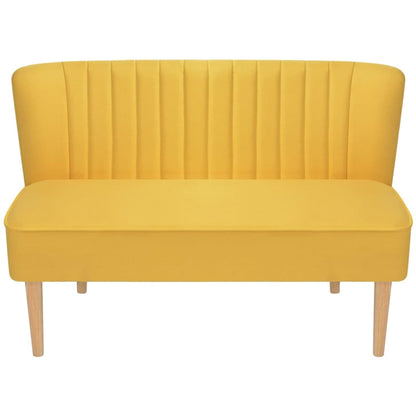 Divano in Tessuto 117x55,5x77 cm Giallo