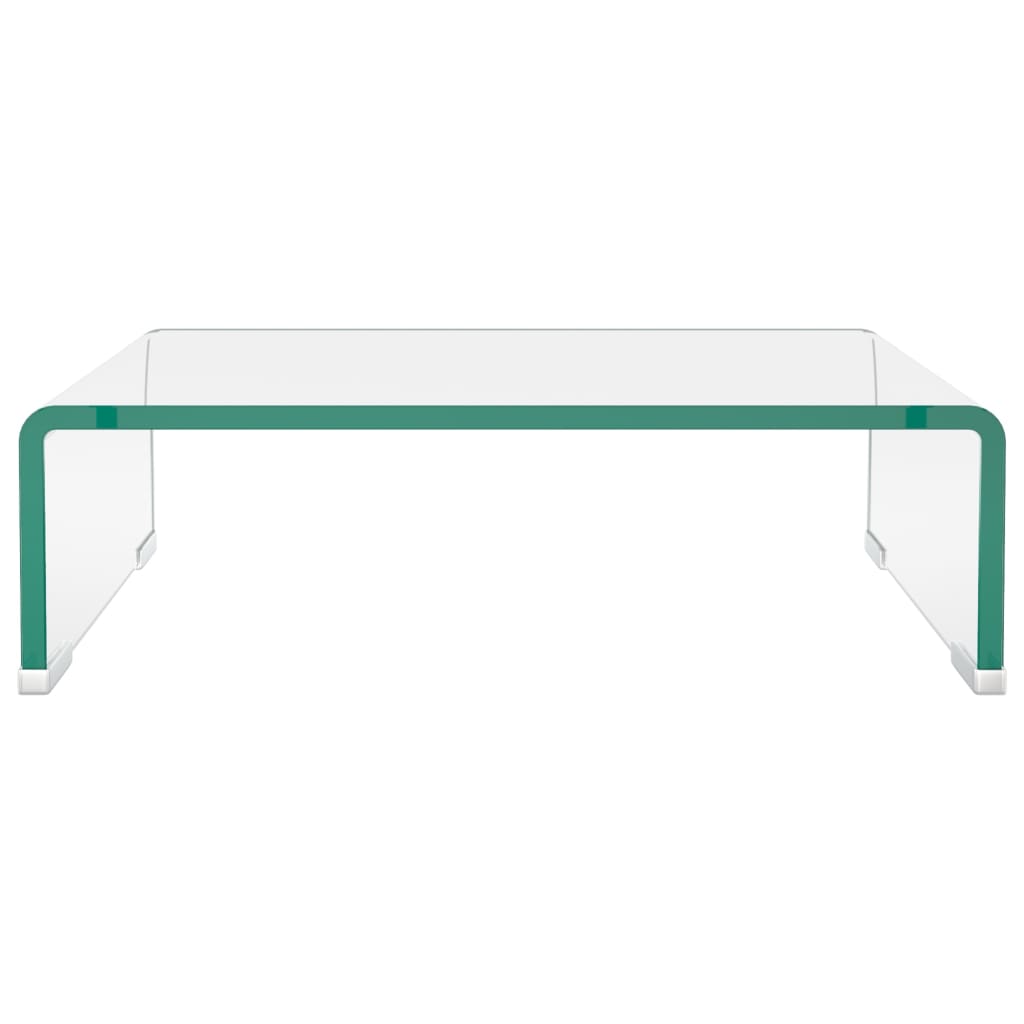 Mobile/Rialzo porta TV in Vetro Bianco 40x25x11 cm