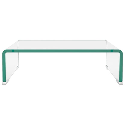 Mobile/Rialzo porta TV in Vetro Bianco 40x25x11 cm