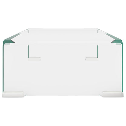 Mobile/Rialzo porta TV in Vetro Bianco 40x25x11 cm
