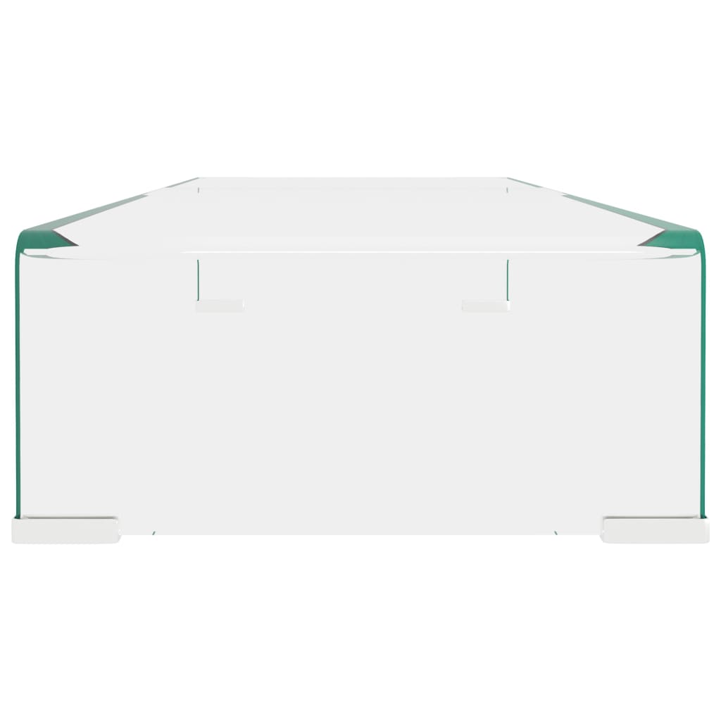 Mobile/Rialzo Porta TV in Vetro Trasparente 80x30x13 cm